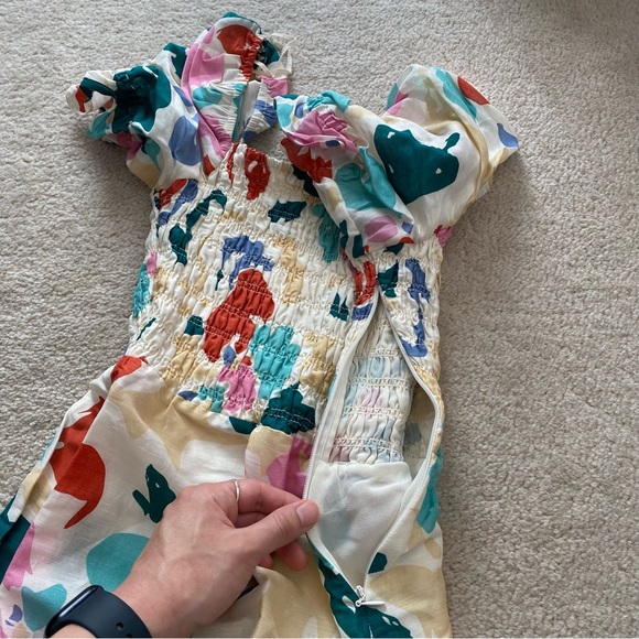 & OTHER STORIES PRINTED LINEN MIDI DRESS - Picture 9 of 12